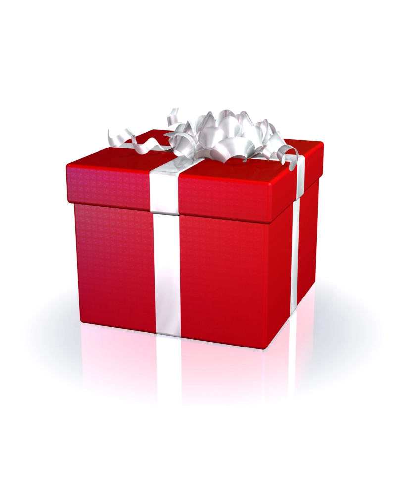 cadeau emballage rouge fermé
