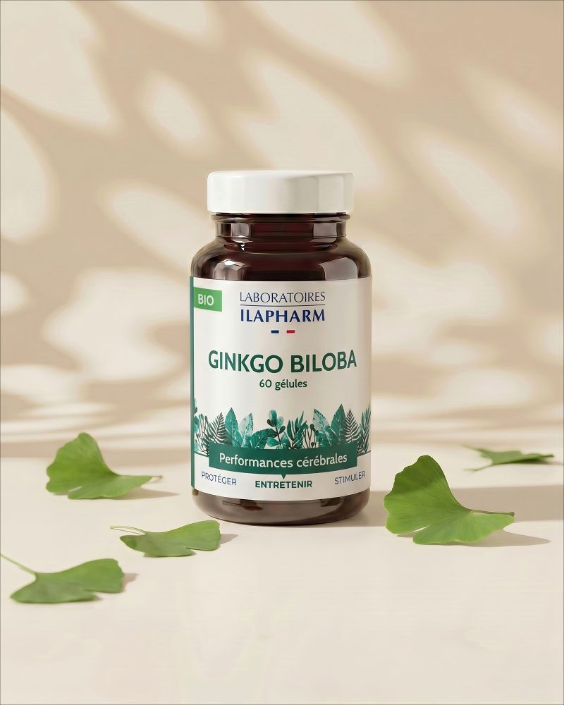 GINKGO BILOBA BIO ILAPHARM 60 GELULES VUE FACE