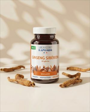 GINSENG SIBERIEN BIO ILAPHARM 60 GELULES VUE FACE