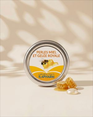 PERLES MIEL ET GELEE ROYALE ILAPHARM 50 G VUE FACE