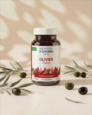 OLIVIER BIO 60 GELULES ILAPHARM COMPLEMENT ALIMENTAIRE VUE FACE