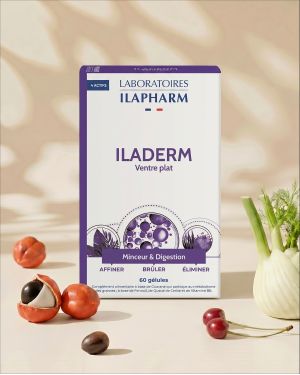 ILADERM VENTRE PLAT ILAPHARM COMPLEMENT ALIMENTAIRE VUE DE FACE