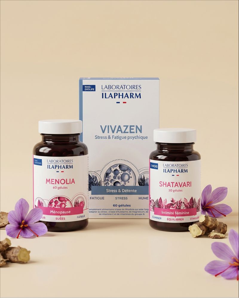 Programme ménopause zen ILAPHARM COMPLEMENT ALIMENTAIRE VUE DE FACE