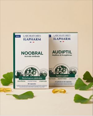 AUDITION & MEMOIRE ILAPHARM COMPLEMENT ALIMENTAIRE VUE DE FACE