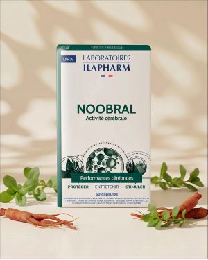 NOOBRAL  60 CAPSULES ILAPHARM COMPLEMENT ALIMENTAIRE VUE DE FACE