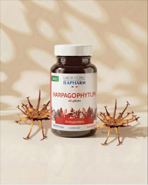 HARPAGOPHYTUM BIO  60 Gelules ILAPHARM COMPLEMENT ALIMENTAIRE VUE DE FACE
