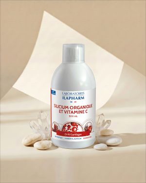 SILICIUM ORGANIQUE-VIT C 500ML ILAPHARM COMPLEMENT ALIMENTAIRE VUE DE FACE