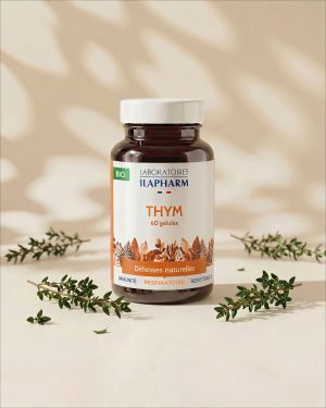 THYM BIO  60 Gelules ILAPHARM COMPLEMENT ALIMENTAIRE VUE DE FACE
