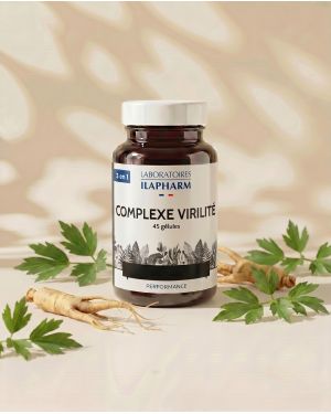 COMPLEXE VIRILITE  60 Gelules ILAPHARM COMPLEMENT ALIMENTAIRE VUE DE FACE