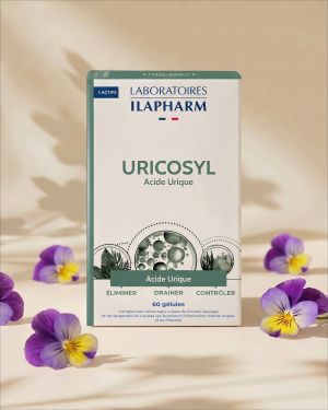 URICOSYL  60 Gelules ILAPHARM COMPLEMENT ALIMENTAIRE VUE DE FACE