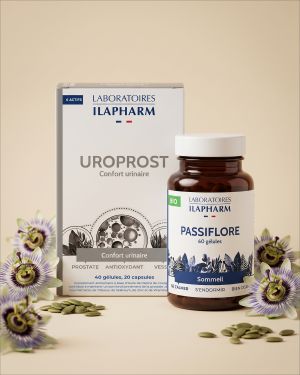 NUIT TRANQUILLE  60 Gelules ILAPHARM COMPLEMENT ALIMENTAIRE VUE DE FACE