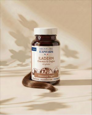 ILADERM CHEVEUX ET ONGLES ILAPHARM COMPLEMENT ALIMENTAIRE VUE DE FACE