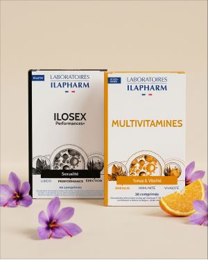 PROGRAMME PERFORMANCES & VITALITE ILAPHARM COMPLEMENT ALIMENTAIRE VUE DE FACE