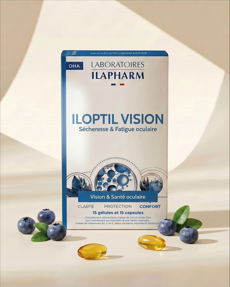 ILOPTIL VISION ILAPHARM COMPLEMENT ALIMENTAIRE VUE DE FACE ILOPTIL VISION ILAPHARM COMPLEMENT ALIMENTAIRE VUE DE FACE