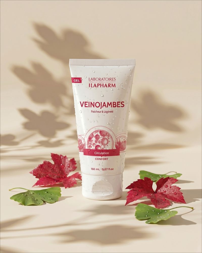 VEINOJAMBES GEL ILAPHARM COMPLEMENT ALIMENTAIRE VUE DE FACE