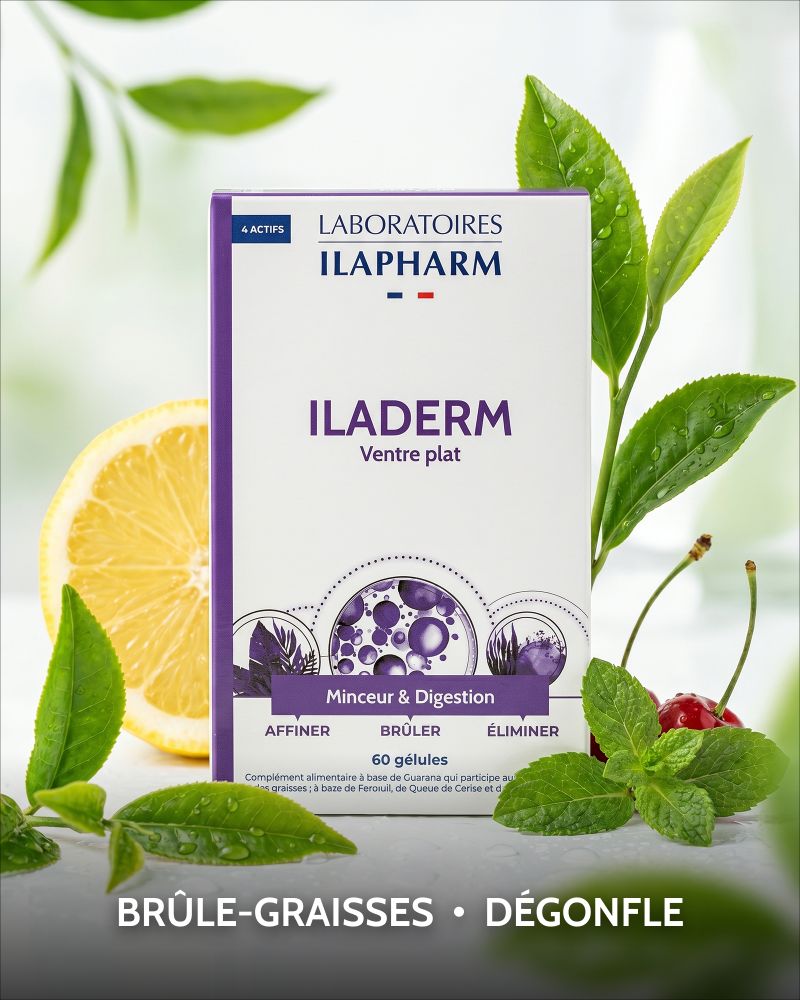 ILADERM VENTRE PLAT 60 GELULES ILAPHARM COMPLEMENT ALIMENTAIRE AMBIANCE ILADERM VENTRE PLAT 60 GELULES ILAPHARM COMPLEMENT ALIMENTAIRE AMBIANCE