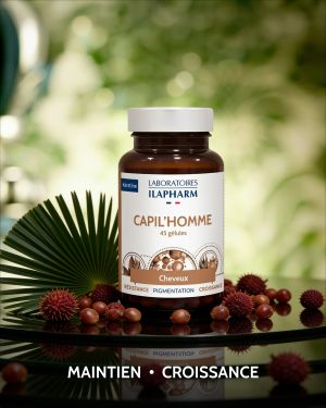 CAPIL'HOMME 45 GELULES ILAPHARM COMPLEMENT ALIMENTAIRE AMBIANCE