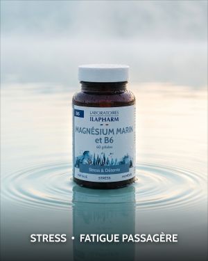 MAGNESIUM MARIN – B6 60 GELULES ILAPHARM COMPLEMENT ALIMENTAIRE AMBIANCE