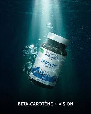 SPIRULINE BIO  60 comprimés ILAPHARM COMPLEMENT ALIMENTAIRE AMBIANCE