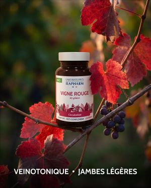VIGNE ROUGE BIO  60 Gelules ILAPHARM COMPLEMENT ALIMENTAIRE AMBIANCE