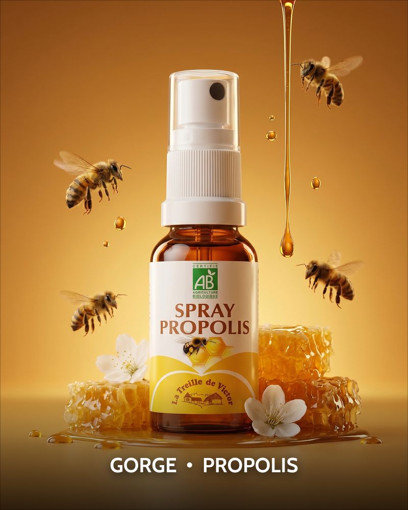 SPRAY PROPOLIS BIO  20 ml ILAPHARM COMPLEMENT ALIMENTAIRE VUE DE FACE