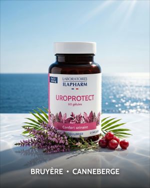 UROPROTECT  60 Gelules ILAPHARM COMPLEMENT ALIMENTAIRE VUE DE FACE