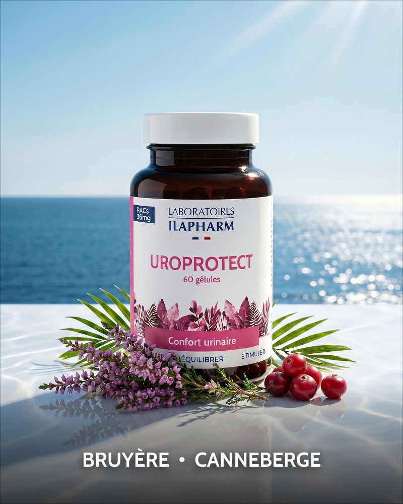 UROPROTECT  60 Gelules ILAPHARM COMPLEMENT ALIMENTAIRE VUE DE FACE