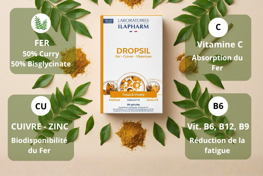 dropsil complément alimentaire ilapharm fer tonus bonne humeur