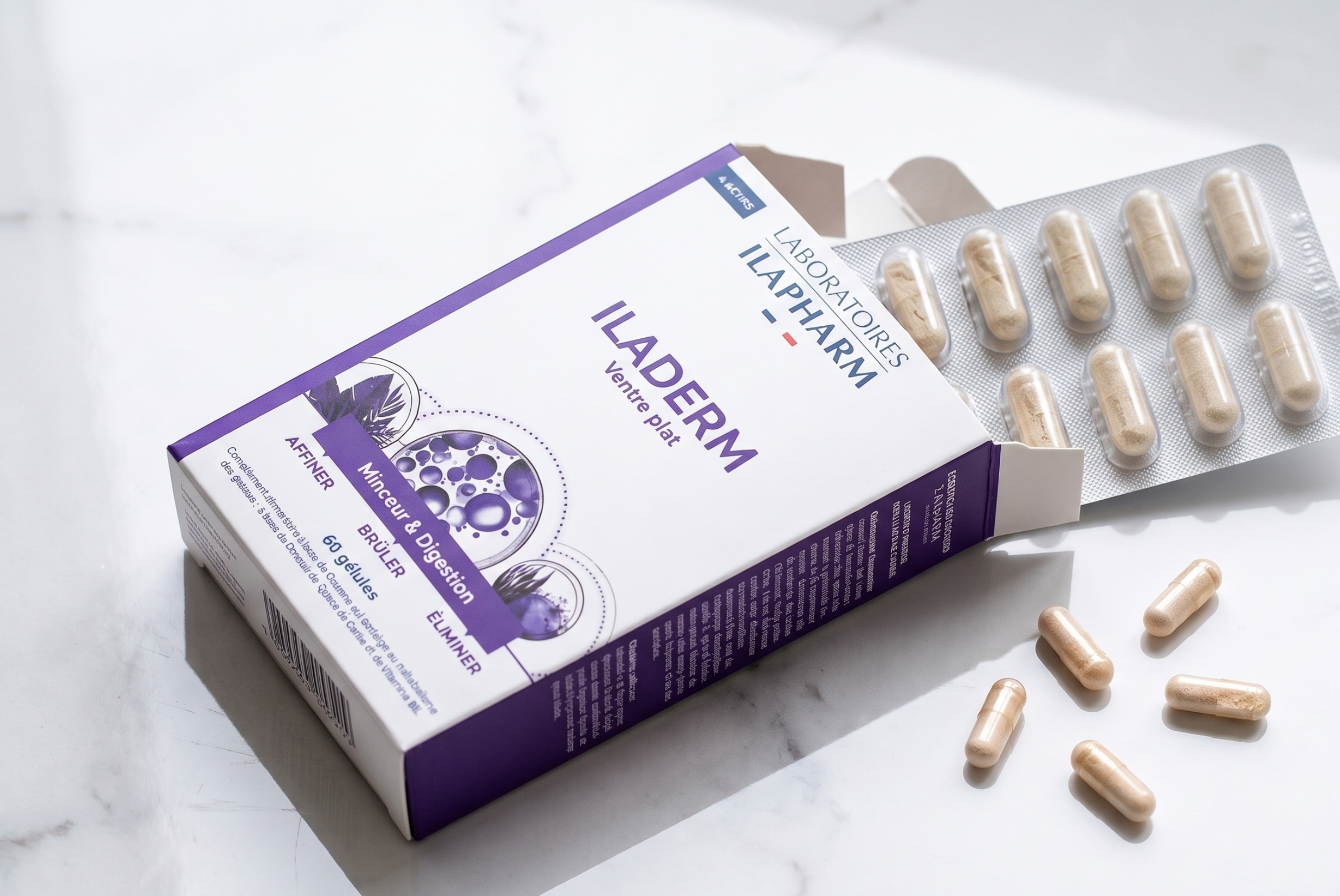 Iladerm ventre plat ILAPHARM complément alimentaire minceur