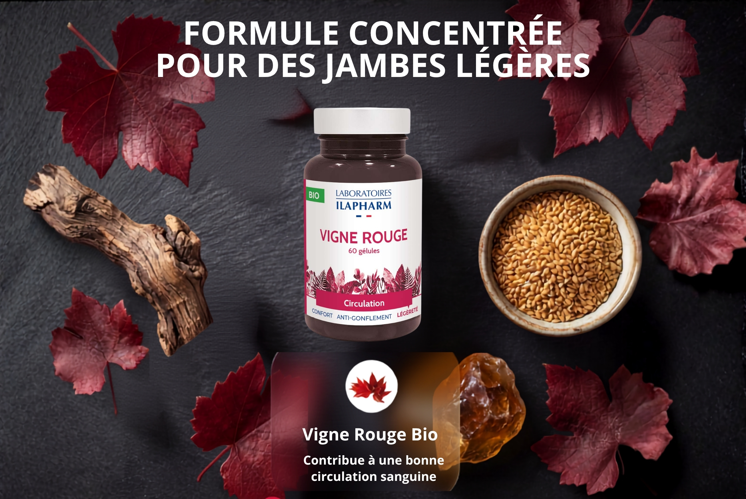 vigne rouge ILAPHARM complément alimentaire jambes légères